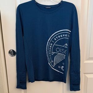 Oiselle Flyout Long Sleeve - watch window 8 - blue